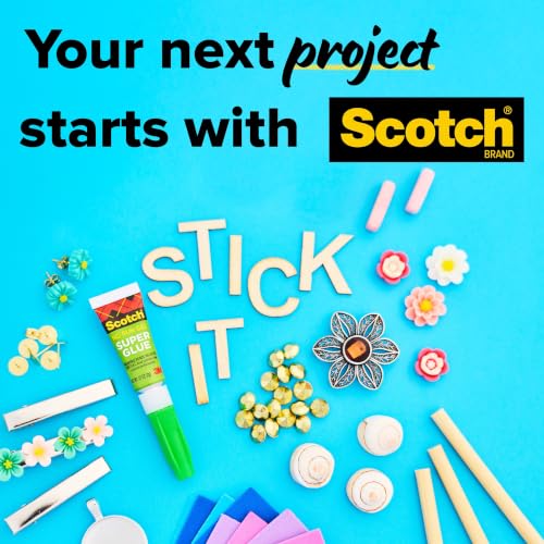 Scotch Super Glue Gel, .07 oz, 2-Pack, Dries Quickly with a Permanent Hold (AD112)