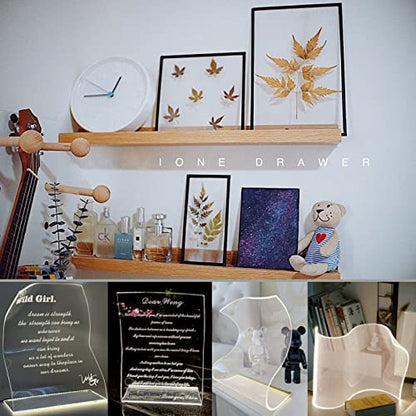 2-Pack Clear Acrylic Sheets, 8.5x11 inch Plexiglass Sheets 2mm