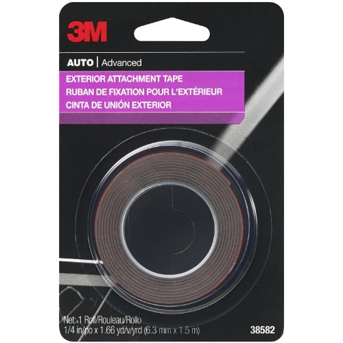 3M 38582 1/4" x 5' Exterior Attachment Tape (24 Pack) - size: 24 Pack