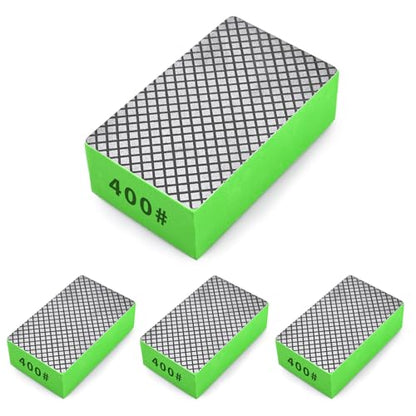 4pcs Diamond Hand Polishing Pads for Ceramic Tile Glass Grinding,Sanding Blocks 400# - color: Diamond, size: 400#