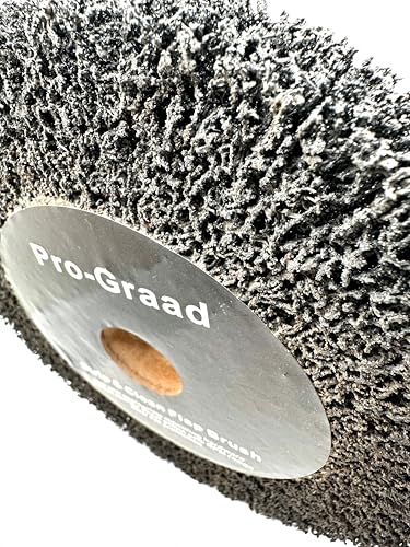 8" x 1" Black 40 Grit Strip & Clean Non-Woven Flap Brush Wheel - style: 8" x 1" x 1-1/4" Black