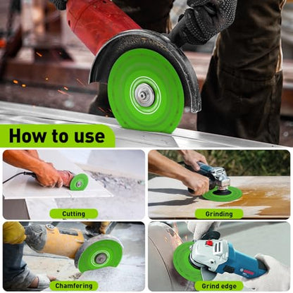 8 Pack 4.5 Inch Glass Cutting Discs, 7/8 Inch Arbor Diamond Blades