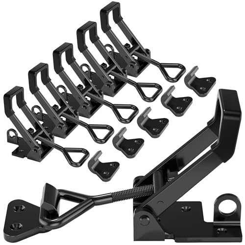 6Pack Heavy Duty Toggle Clamp Latch 4003 Style Pull Clamp Black for Smoker - size: 6Pack
