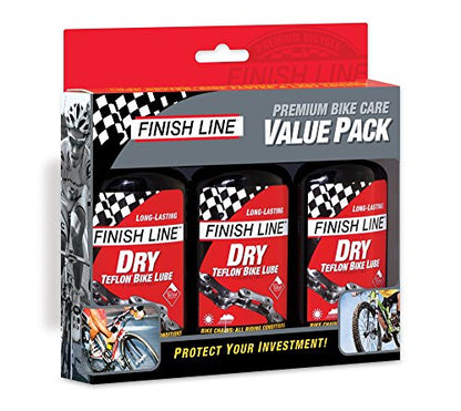 Finish Line Speed Bike Degreaser 54-Ounce and Dry Bike Lubricant with Teflon Squeeze Bottle 4oz Value Pack (set of 3)