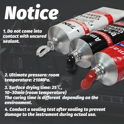 1DFAUL RTV Silicone Gasket Maker, High Temp Silicone Resist Oil, Gray, 170g - color: Gray, size: 170g