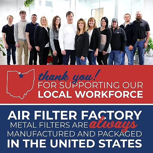 Air Filter Factory Replacement For Honeywell 203372, 136389, F50A1025, F50E1000, F50E1026, F50E1141, F50E1166, F50E1273, F50E1299 HVAC Furnace Aluminum EAC Pre/Post Filters 2-Pack
