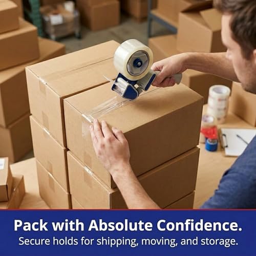 Tape Logic Packing Tape 2-Rolls & Dispenser, 2" x 55 yd 2.6 Mil - Heavy Duty Clear Packaging Tape Roll for Shipping, Moving, Order Fulfillment - size: 2-Rolls +Dispenser