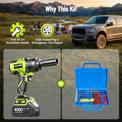 Robustrue 1032 ft-lbs(1400N.m) 1/2 Inch Cordless Brushless Impact Wrench - size: 1400N.m