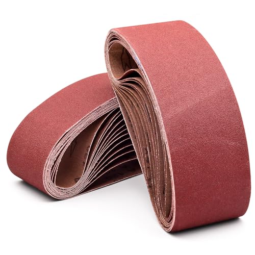 3 x 21 Inch Belt Sander Sanding Belts 120 Grit, 24 Pack - color: 120 Grit, size: 3x21in