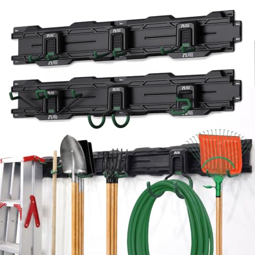 66" Wall Mount Tool Organizer with Locking Hooks, 300 LBS Storage System