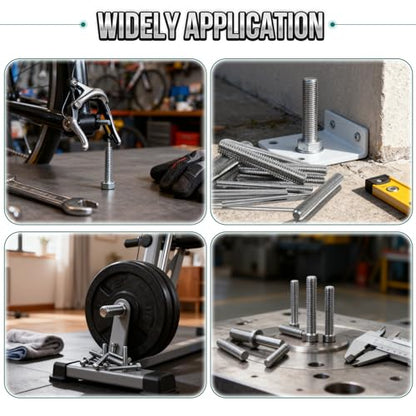 5Pcs Fully Threaded Rod & Studs, M2 x 100mm Long Threaded Screw, 0.4mm Thread Pitch, 304 Stainless Steel Right Hand Thread Bar Studs for Furniture Machinery Assembly - size: M2 x 100mm