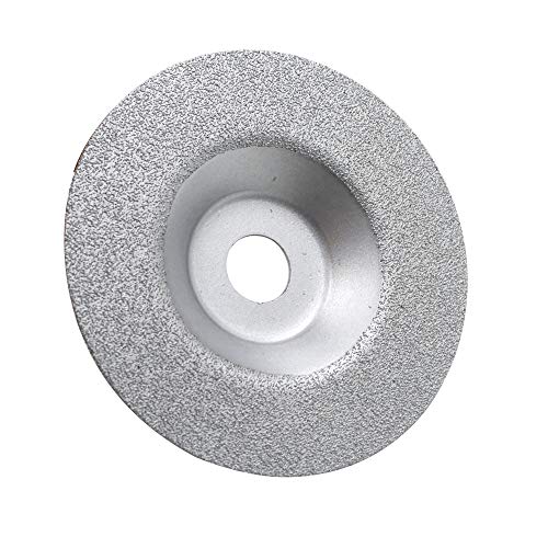 4 Inch Diamond Grinding Cup Wheel for Granite Marble Iron Steel Masonry Convex Vacuum Brazed Grinding Disc Fits 5/8 Inch Arbor