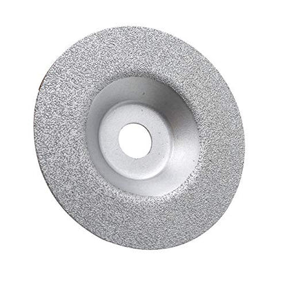 4 Inch Diamond Grinding Cup Wheel for Granite Marble Iron Steel Masonry Convex Vacuum Brazed Grinding Disc Fits 5/8 Inch Arbor