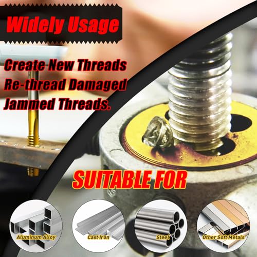 2-56 UNC Tap and Die Set for Metal,M2 HSS Thread Tap and Round Die set - size: 2-56UNC