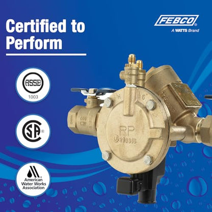 Febco 825Y Bronze RPZ Backflow Preventer with SentryPlus Sensor, 3/4" - size: 3/4 Inch, style: With Flood Sensor