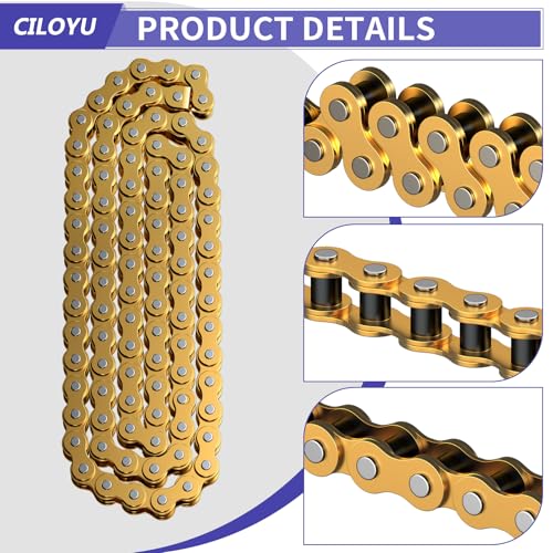 #35 Go Kart Chain 3 Feet 95 Links for Go Cart Mini Bike Dirt Bike - color: Gold
