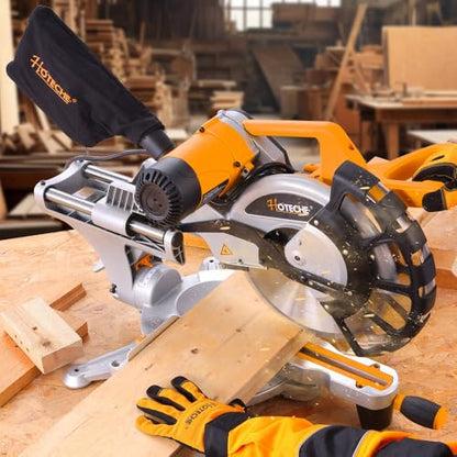 Hoteche 12-Inch Circular Saw Blade for Wood 60-Tooth Tungsten Carbide-Tipped Blade High-Performance Professioal Saw Blade for Miter Saw and Table Saws with 1-1/4-inch, 1-3/16-inch, 1-inch Arbor - size: 12-Inch, style: 60-Tooth