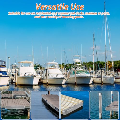 Boat Dock Fender with Screws,PVC Marine for Boat Dock Vertical Pole Post or Corner Dock(24 inch,38 inch,48 inch,72 inch,31.5 inch) - style: Grey 38in 2Pack