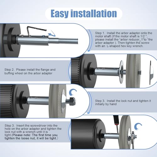 Neeki 5" Bench Grinder Motor Shaft Extension for Polishing,Short - style: Short（5“）