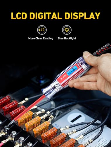 Heavy Duty 3-65V DC Test Light Automotive, 140" Spring Wire Circuit Tester - size: 3-65V