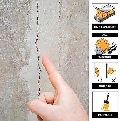 Sikaflex Self Leveling Sealant Gray 10.1 fl oz and Sikaflex Concrete Fix Limestone 10.1 fl oz Sealant and Adhesive Cartridge Bundle
