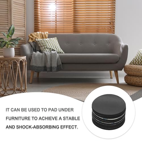PATIKIL Non Slip Furniture Pads 2-3/16" (55mm x 3mm), 10 Pcs Adhesive Backed Round Rubber Feet Anti-Scratch Rubber Furniture Grippers for Hardwood Floor Electronics Bed Drawers DIY - size: 55mm x 3mm