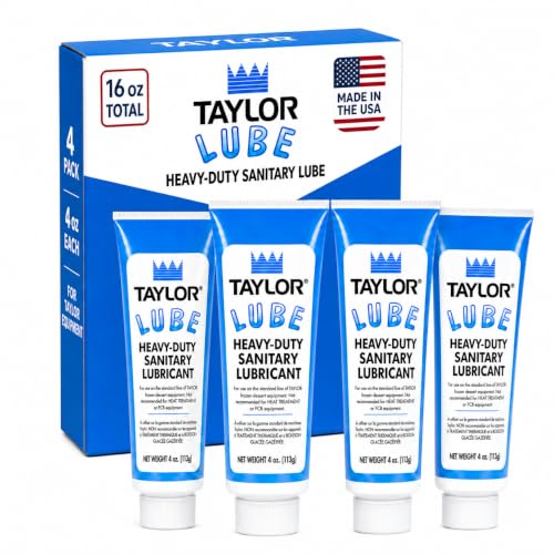 Taylor Blue Food Grade Lubricant (4oz, 4-Pack) - Lube for Soft Serve Ice Cream Machine & Frozen Yogurt Machine - NSF H1 Certified Sanitary Lubricant - Heavy Duty Grease for O-Rings by FryOilSaver Co. - size: Blue Lube - 4 Pack