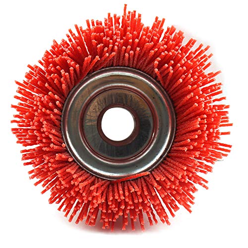 3Pcs 4'' x 5/8'' Nylon Filament Wheels Cup Brush Set for Angle Grinder ,Include Grit 80 120 240 ,Nylon Drill Brush Kit for Removal Rust Corrosion Paint (3Pcs Set)