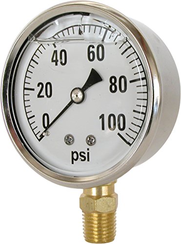 Valley Industries Universal Bottom Mount 2.5" Gauge, 100 PSI - size: 100 PSI