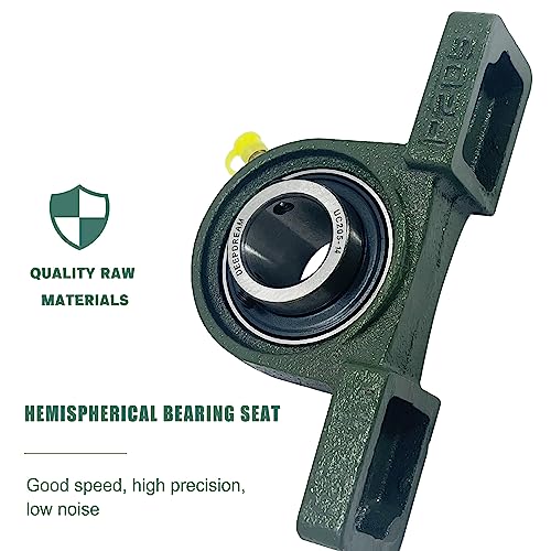2Pcs UCP205-14 Pillow Block Bearing 7/8" inch Shaft Cast Iron p205 Bearings with 7/8" Bore Mounted Bearing Block Self Alignment - size: UCP205-14-2pcs