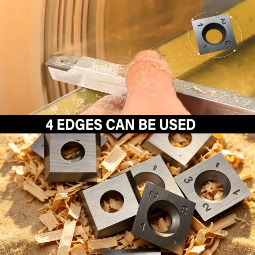 15mm Square Carbide Inserts Cutters Knives Blades 15×15×2.5mm-30°for Woodworking Spiral/Helical Planer Cutter Head or Lathe Turning 10pcs