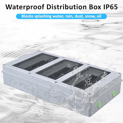 36 Way Circuit Breaker Box, IP65 Waterproof, for Indoor and Outdoor - style: 36 WAY-21.7*4.3*11.6Inch