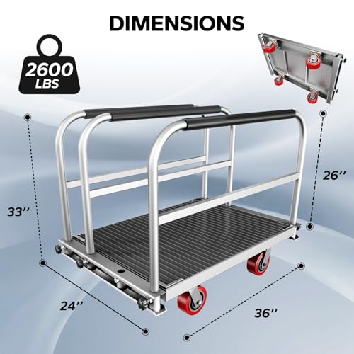 2IN1 Heavy Duty Panel Truck, 36" x 24" Platform Cart