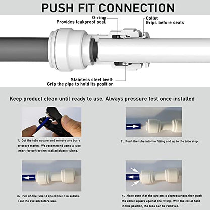 Malida 1/4 inch Quick Connect Check Valve for RO purifiers Water Reverse Osmosis System,6pack. - style: Check Valve,6 PCS