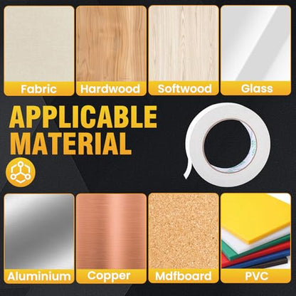 Double Sided Woodworking Tape 1IN x 648 Ft (6 Pack) Residue-Free - size: 1 Inch x 648 Ft