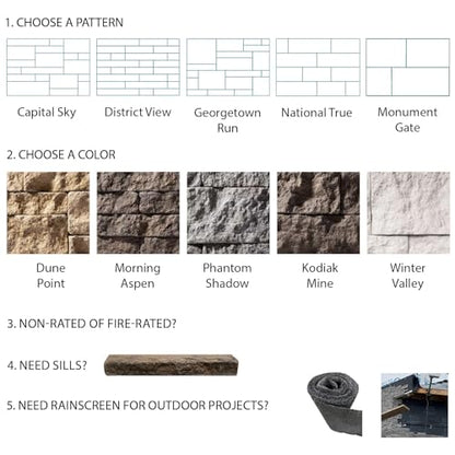 Evolve Stone National True KM Non-Rated Flat Stone Veneer (14.25 sq. ft.) - color: Kodiak Mine