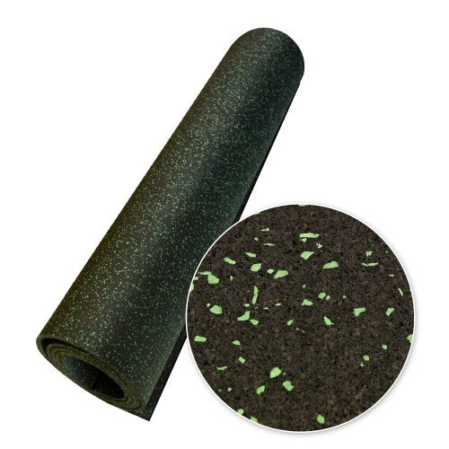 Rubber-Cal Elephant Bark Flooring 3/8-inch T x 4-feet - color: Green Dot, size: 48"L x 48"W x 0.4"Th