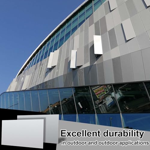 Blulu 2 Pcs Aluminum Composite Sheet, 1/8" Thick Plate, Silver, 48"x24" - size: 48"x24"