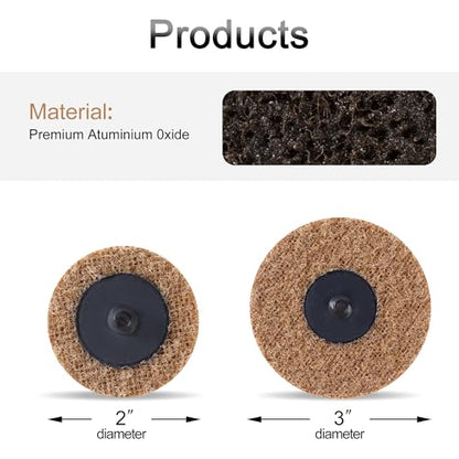 2 and 3 Inch Ssanding Disc 47Pcs Assorted Quick Change Sanding Discs Set with 1/4" Shank Holder Die Grinder Sanding Disc Surface Conditioning Discs for Burr Finish Rust Paint Removal - style: 47PCS（2" and 3" set）