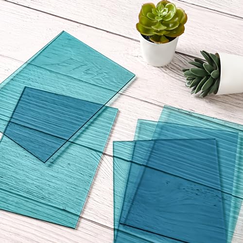 Lesnlok Cyan Acrylic Sheets 1/8 inch Thick 3mm 2 Pack 12 x 16 Clear Cyan Plexiglass Sheets,for Sign,Craft,Painting,Laser Cutting,DIY Display Projects… (12"x 16", Cyan, 2) - color: Cyan, size: 12"x 16"