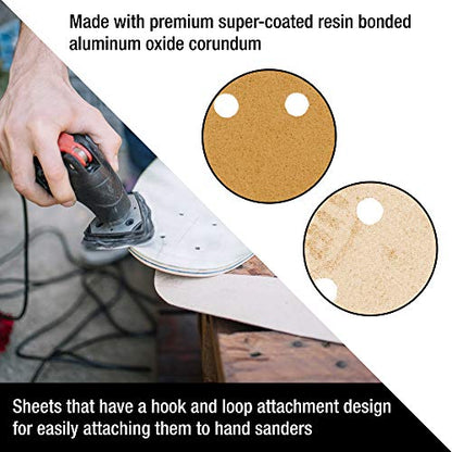 Dura-Gold Premium Triangle Mouse Sanding Sheets - 80 Grit (Box of 24) - 6 - size: 80-Grit