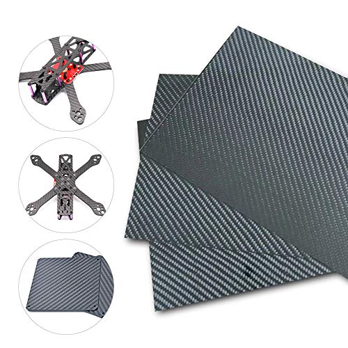 200 X 300 X 3 MM Carbon Fiber Sheets 100% 3K Twill Matte Carbon Fiber Plate - size: 200 X 300 X 3.0 MM