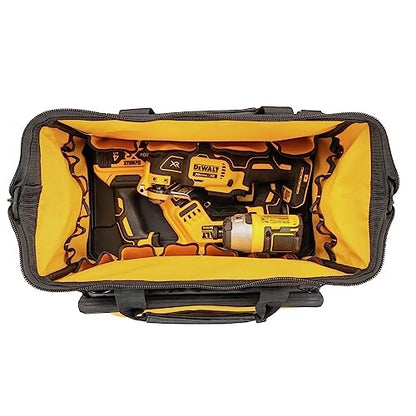 DEWALT Tool Bag, Water Resistant, Hard Bottom, 16-inch, Professional Tool Tote (DWST560103) - style: 16" Open Mouth Tool Bag