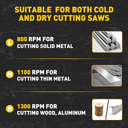 14" Metal Cutting Blade for Chop Saw, Carbide-Tipped TCT Blade, 72-Tooth