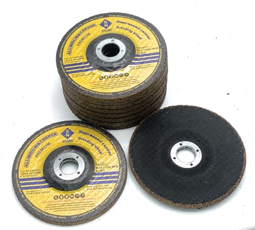 SIGNI 4 Inch Non Ferrous 10 Pack Grinding Wheel, Angle Grinder Abrasive Disc for Aluminum Copper Brass, Anti-Clog (Non-Loading)