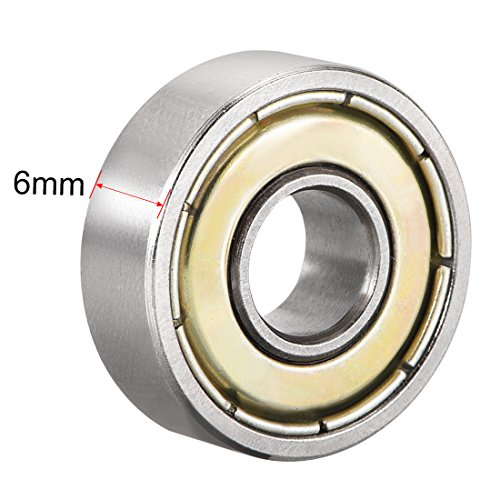 uxcell 607ZZ Deep Groove Ball Bearing Double Shield 607-2Z 80017, 7mm x 19mm x 6mm High Carbon Steel Z1 Bearings (Pack of 20) - size: 7mmx19mmx6mm