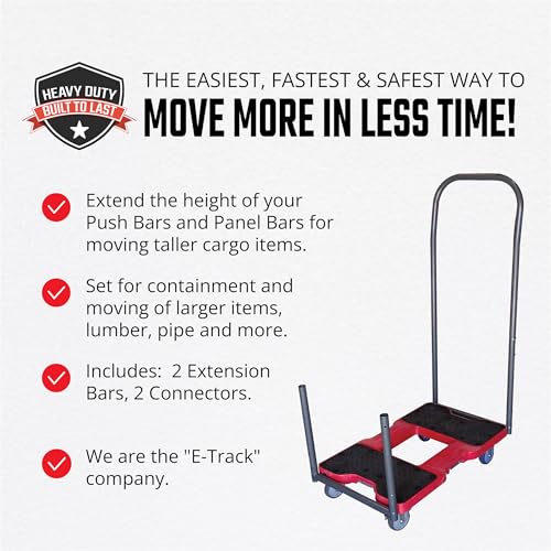 SNAP-LOC, Extension BAR Set for Dolly Heavy Duty Rolling Cart & Appliance Dolly Accessory - style: EXTENSION BAR SET