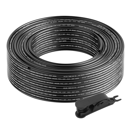 100FT 5/32" DOT Air Line SAE J844 PA12 Nylon Air Hose with Cutter - style: 5/32"OD 100FT