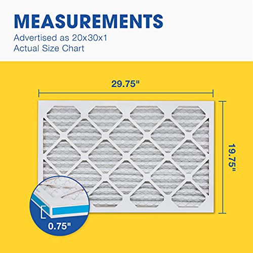 Aerostar Air Filter 20x30x1 MERV 13 AC Filter, HVAC, Furnace Filter, 6 Pack - style: 6 PACK