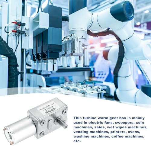 MECCANIXITY DC 12V 375 RPM Reversible Worm Geared Motor Reducer Motor 6mm D Shape Shaft High Torque Gear Box with Fixing Bracket Reduction Electric Motor for Sweepers, Printers, Ovens - style: 375 RPM,12V